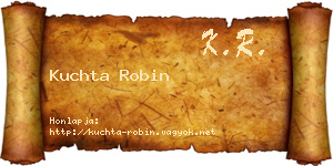 Kuchta Robin névjegykártya